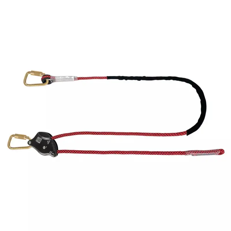 6.5-Foot Rope Positioning Lanyard With Rope Adjuster And Steel Carabiners 1