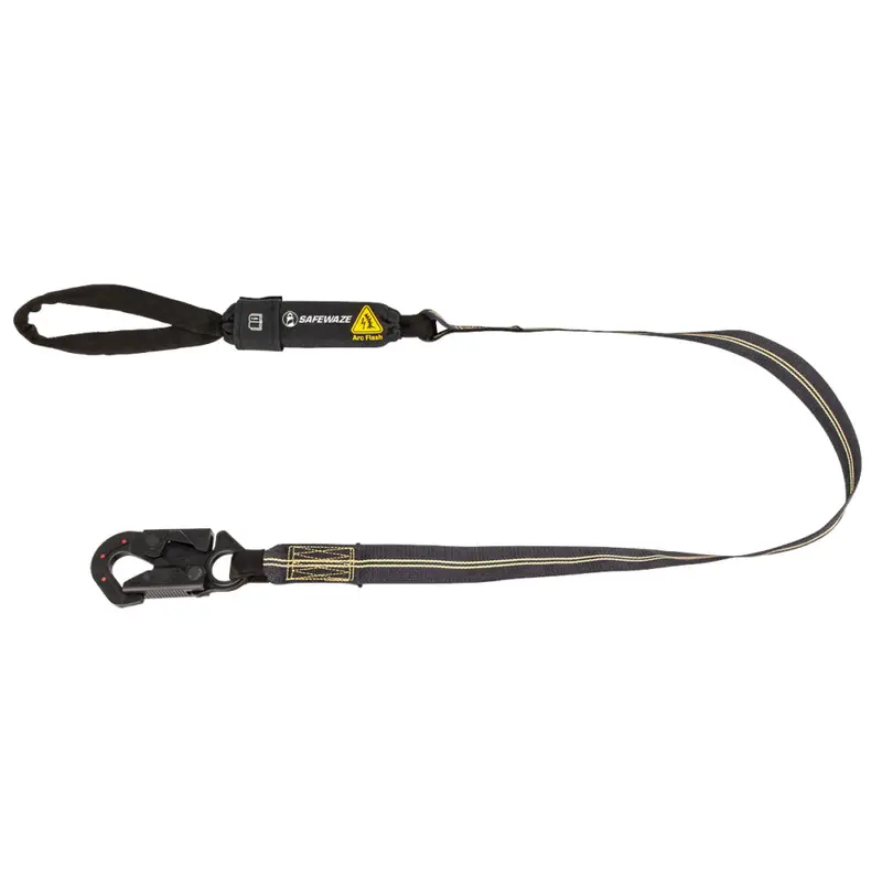 6-Foot Arc Flash Energy Absorbing Lanyard With Aramid Webbing, Dielectric Snap Hook, And Soft Loop 1