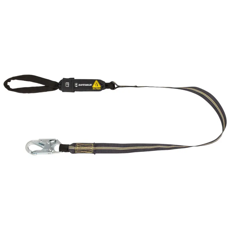 6-Foot Arc Flash Energy Absorbing Lanyard With Aramid Webbing, Snap Hook, And Soft Loop 1