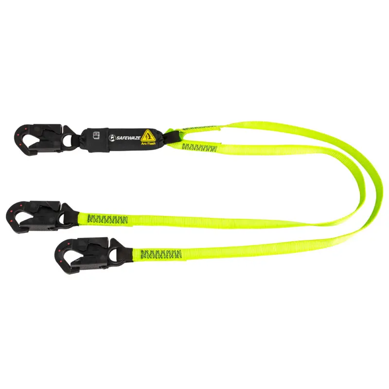 6-Foot Arc Flash Energy Absorbing Lanyard With Dual Dielectric Snap Hooks 1