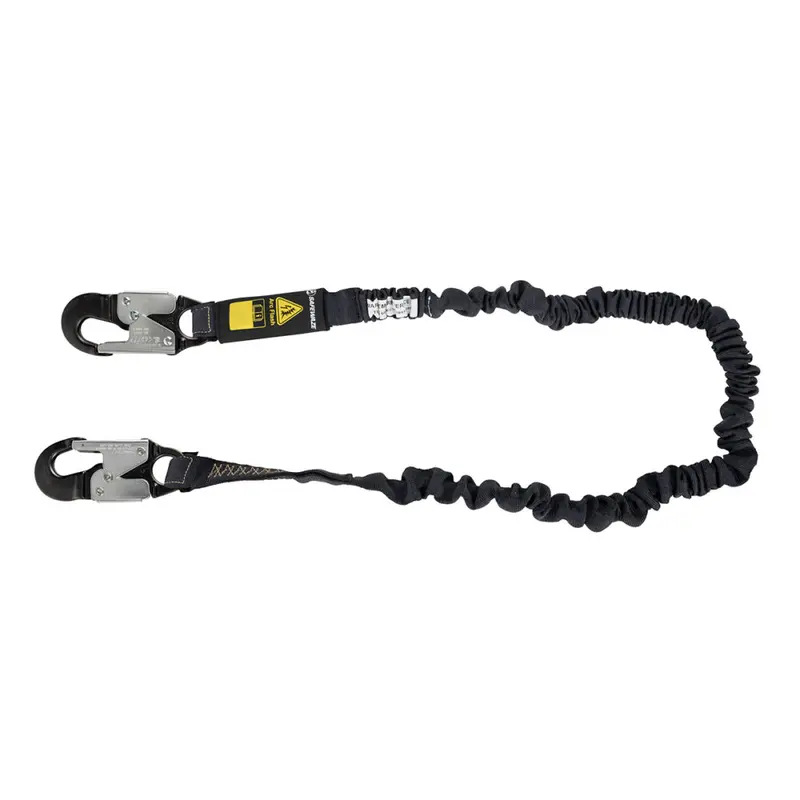 6-Foot Arc Flash Internal Energy Absorbing Lanyard With Aramid Webbing And Single Aluminum Snap Hook 1