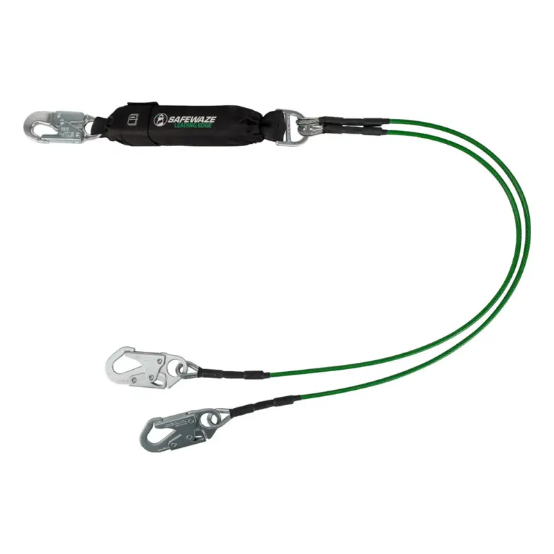 6-Foot Leading Edge Energy Absorbing Lanyard With Dual Legs And Snap Hooks 1