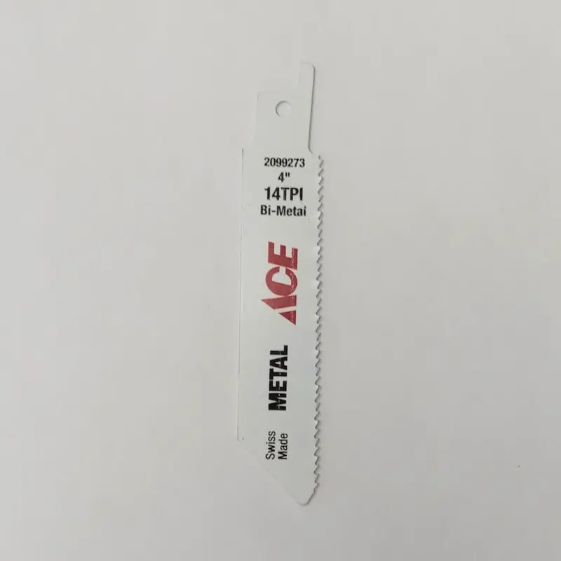 Ace By Bosch Bi-Metal Reciprocating Saw Blade, 4-Inch X 14 Tpi, For Metal Cutting, Model 2099273 1