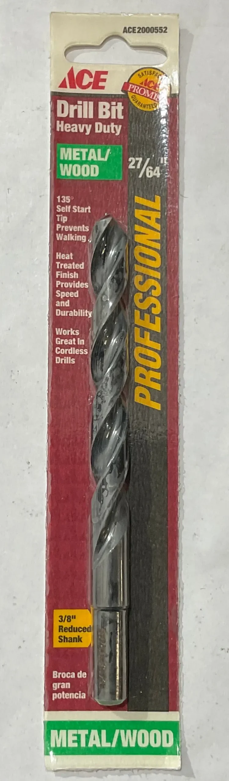 Ace Hd Drill Bit – 27/64" × 5-3/4", Multi-Application, Usa-Made 1