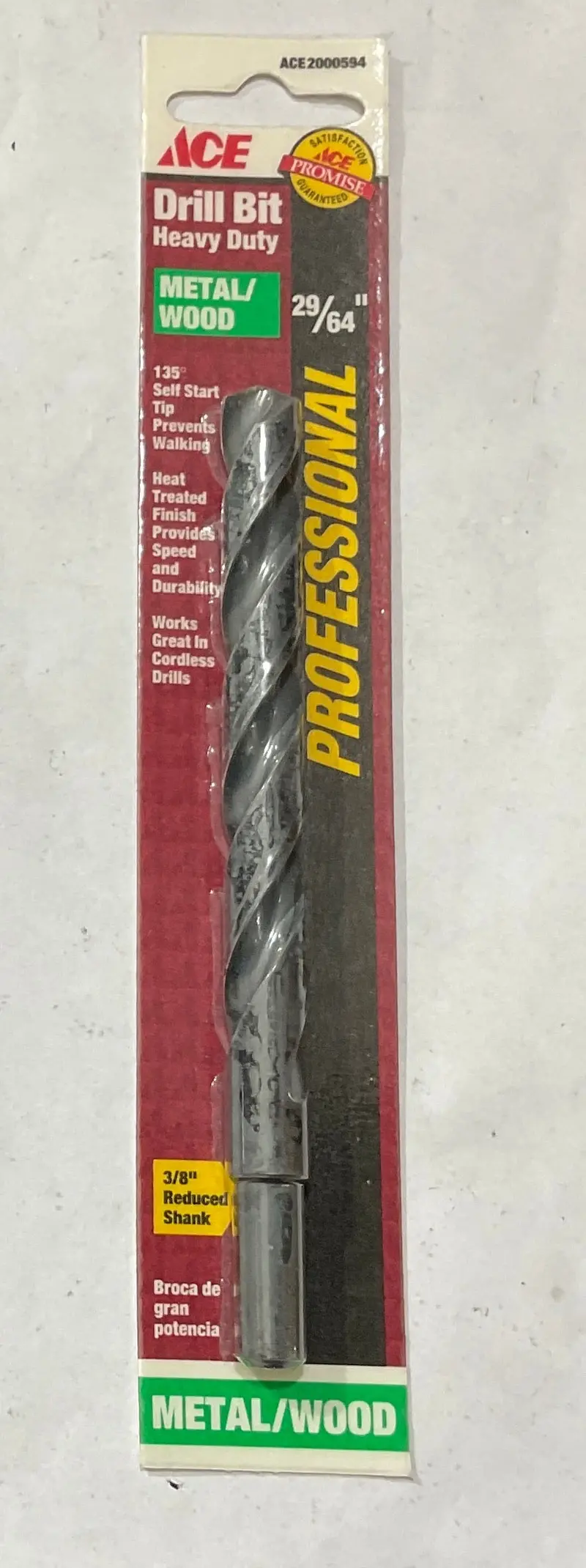 Ace Hd Drill Bit – 29/64" × 5-1/2", Dual-Material (Metal & Wood), Usa-Made 1