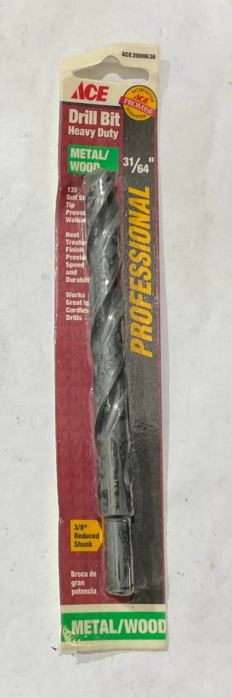 Ace Hd Drill Bit – 31/64" × 5-7/8", Heavy-Duty Construction, Usa 1