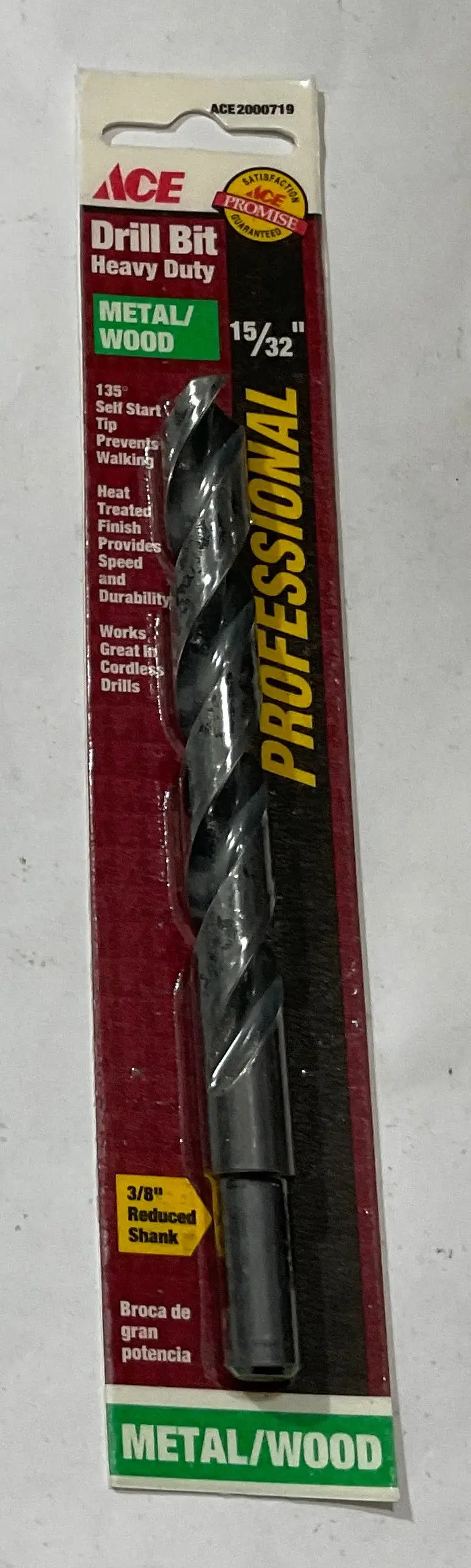 Ace Heavy-Duty Drill Bit, 15/32-Inch X 5-3/4-Inch, For Wood And Metal, Model 2000719 1