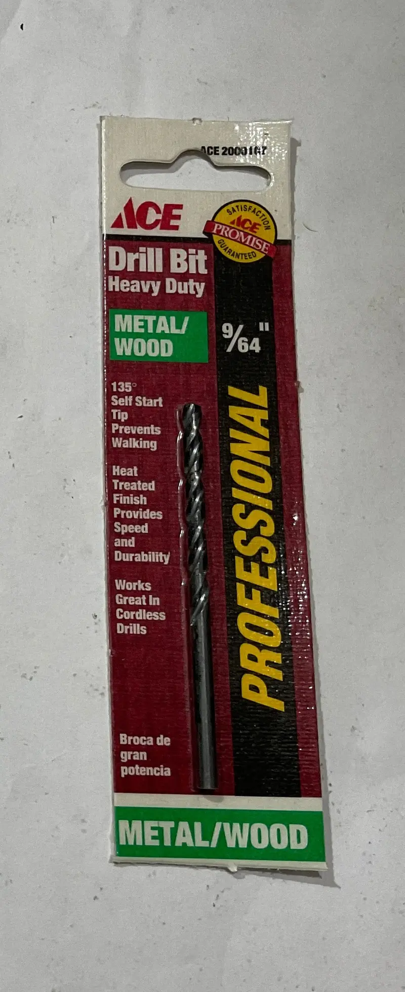 Ace Heavy-Duty Drill Bit, 9/64-Inch X 2-7/8-Inch, Compatible With Wood And Metal, Model 2000107 1