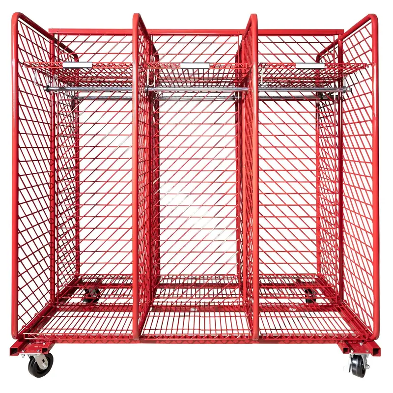 Adjustable Double-Sided Mobile Red Rack (18", 20", 24") 1