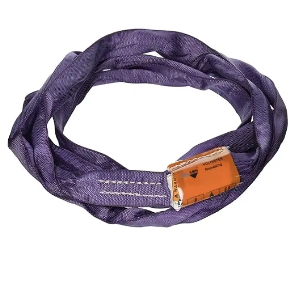 All Material Handling Purple Round Sling – 2600 Lb Wll, 4-Foot Double-Jacketed (Dr104) 1
