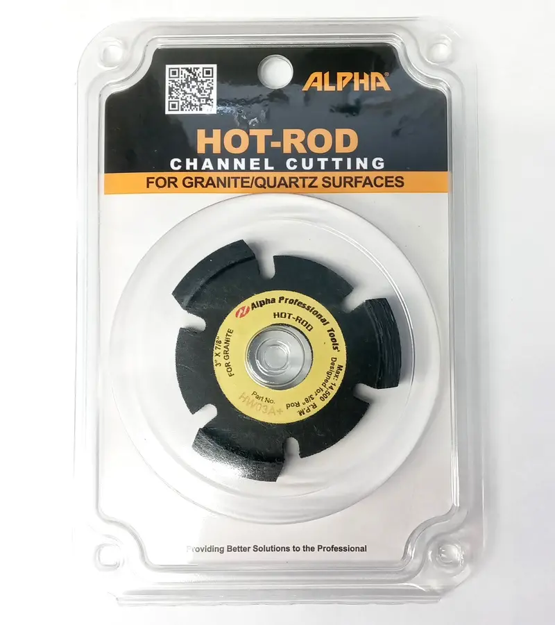 Alpha Hot-Rod Hw03A+ Diamond Blade – Wet/Dry Granite & Quartz Channel Cutting (Japan) 1