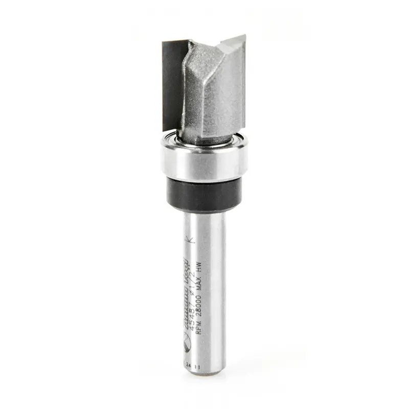 Amana 45487 Flush Trim Plunge Router Bit – 1/2" Shank With Guide Bearing 1