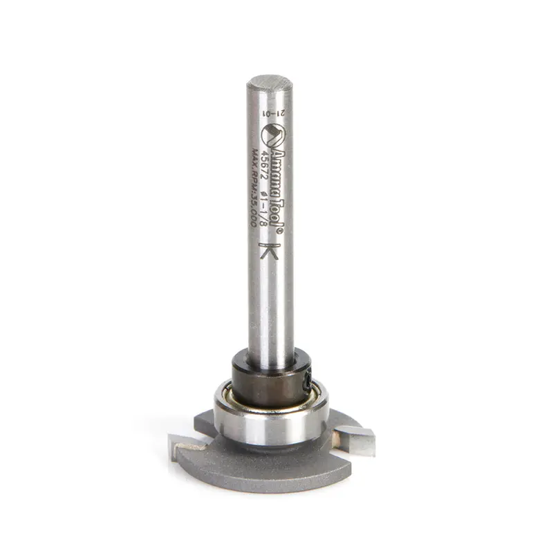 Amana 45672 Flooring Straight Edge Router Bit – 1/2" Shank, High-Speed Steel 1