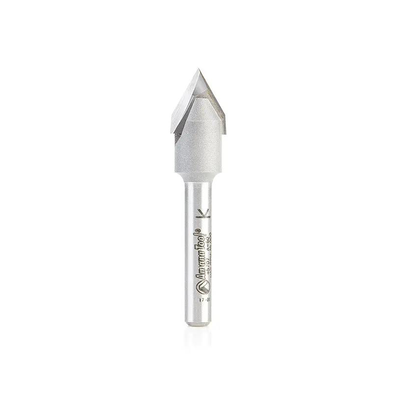 Amana 45707 45° Sign-Making V-Groove Router Bit – Precision Engraving 1