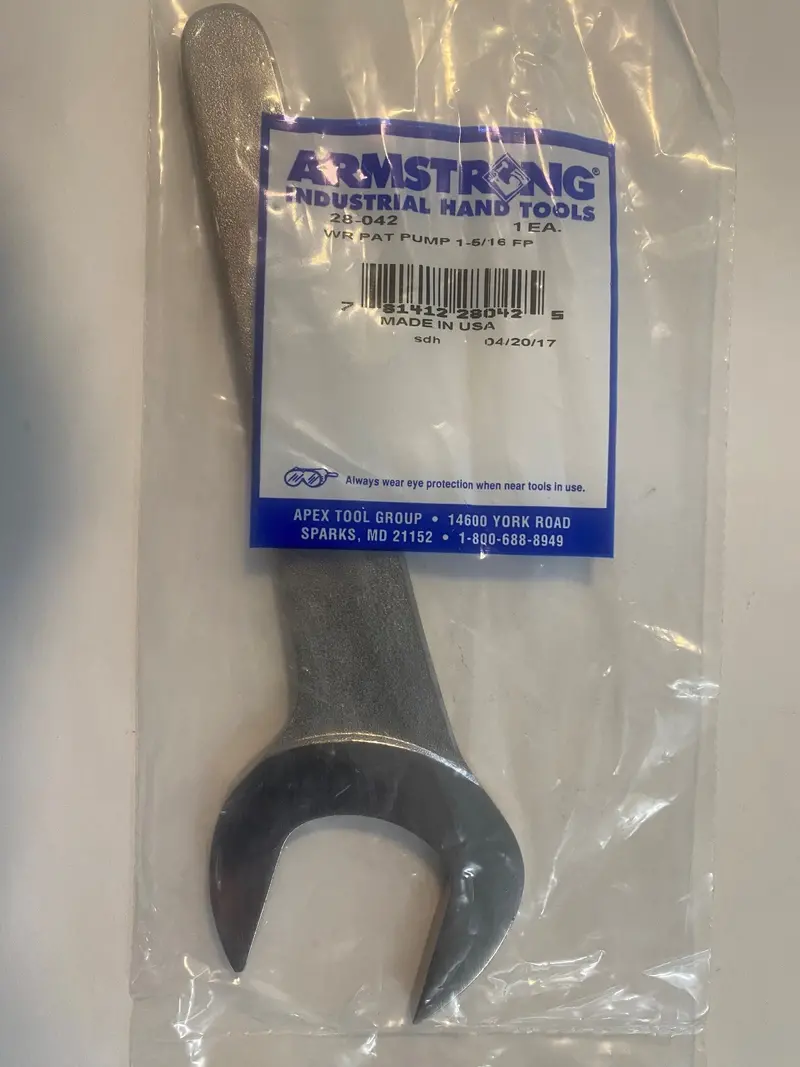 Armstrong 1-5/16" Thin-Profile Service Pump Wrench – Chrome-Finished, Made In Usa 1