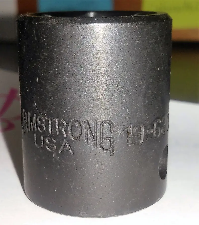 Armstrong 3/8" Drive 6-Point Impact Socket – 5/8", Forged Chrome Vanadium Steel (Model 19-620A) 1