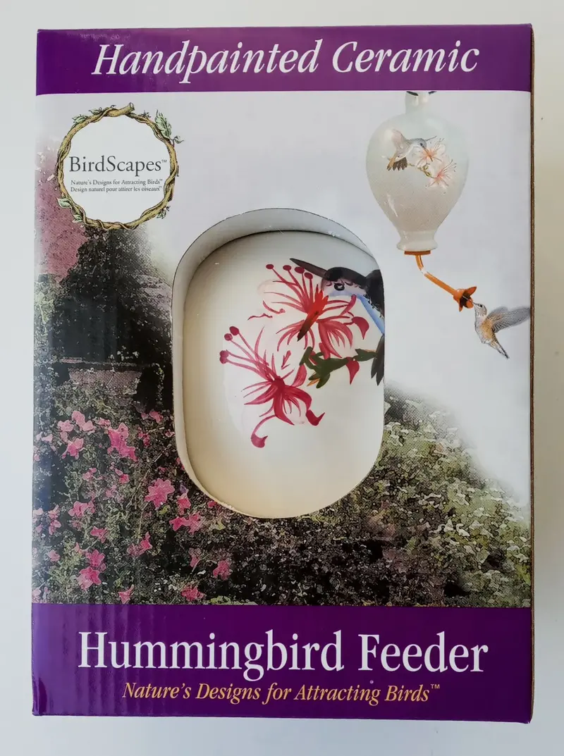 Birdscapes 272 Hand-Painted Ceramic Hummingbird Feeder 1