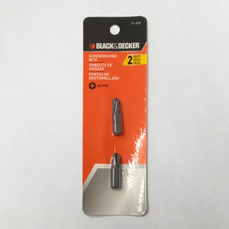 Black & Decker #3 Phillips Screwdriving Bits – Two-Piece Set, Model 71-410 1