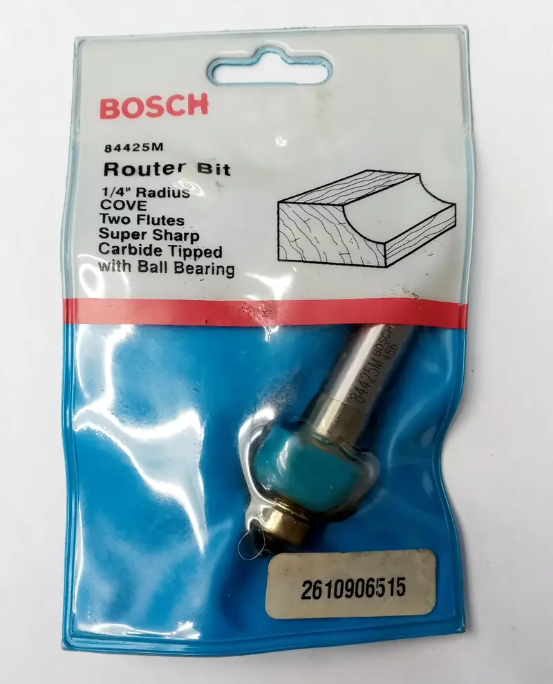 Bosch 1/4" X 1/2" Carbide-Tipped Cove Router Bit – Model 84425M, Usa-Made 1