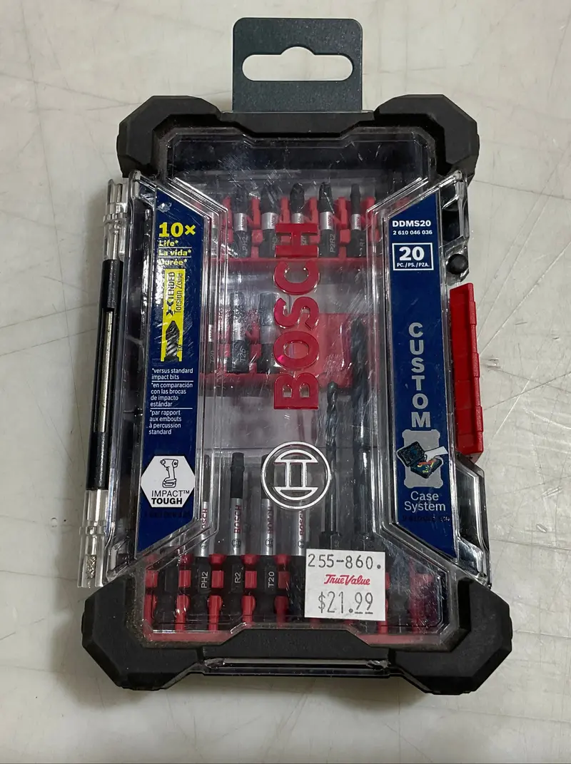 Bosch 20-Piece Black Oxide Impact Bit Set – Includes Case & #2 Driver Bit 1