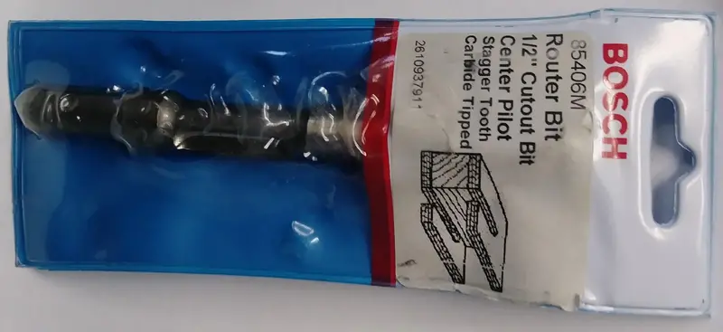 Bosch 85406M 1/2" Center-Pilot Stagger-Tooth Router Bit – Carbide-Tipped 1