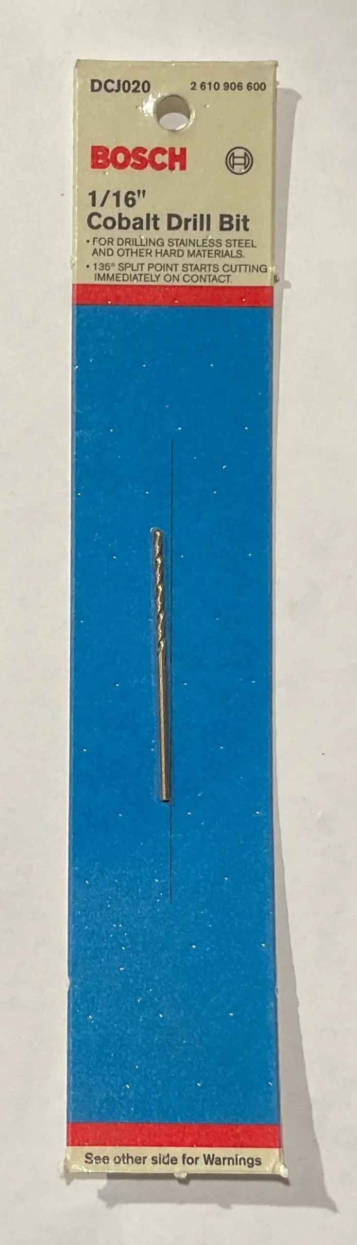 Bosch Cobalt Drill Bit – 1/16" × 2", Dcj020 1
