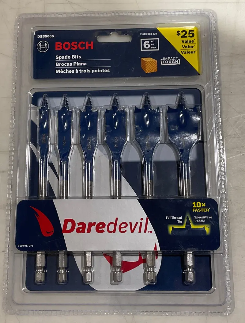 Bosch Dsb5006 Spade Bit Set — 6-Piece, General Purpose Drilling 1