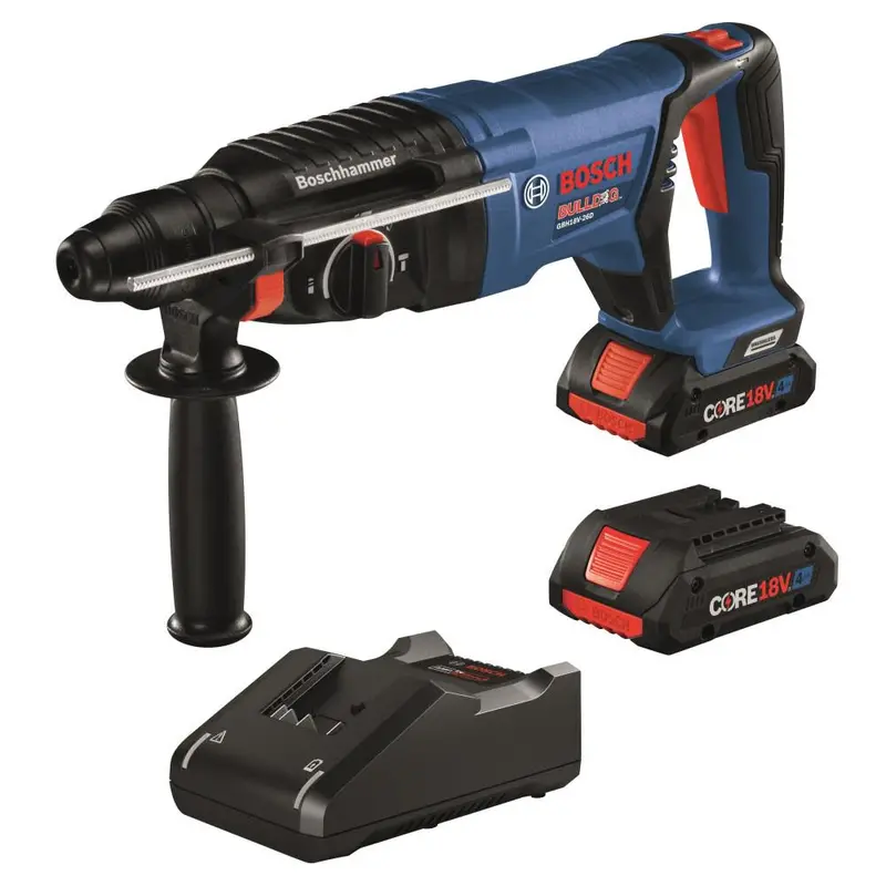Bosch Gbh18V-26Dk25 18V Brushless Sds-Plus Rotary Hammer Kit – 1" Capacity 1