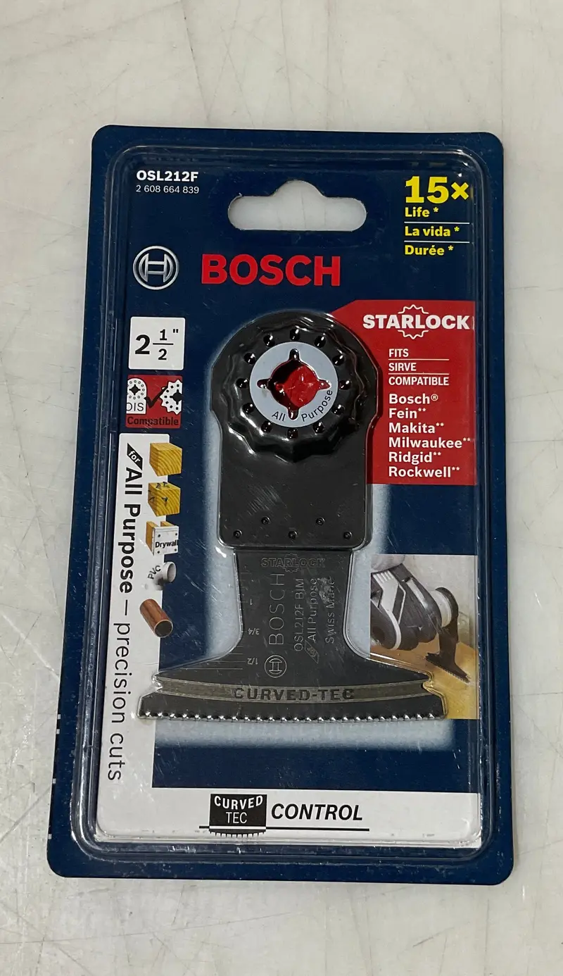 Bosch Osl212F Starlock Plunge Blade — 2-1/2", Bi-Metal, For Oscillating Tools (#I-90) 1