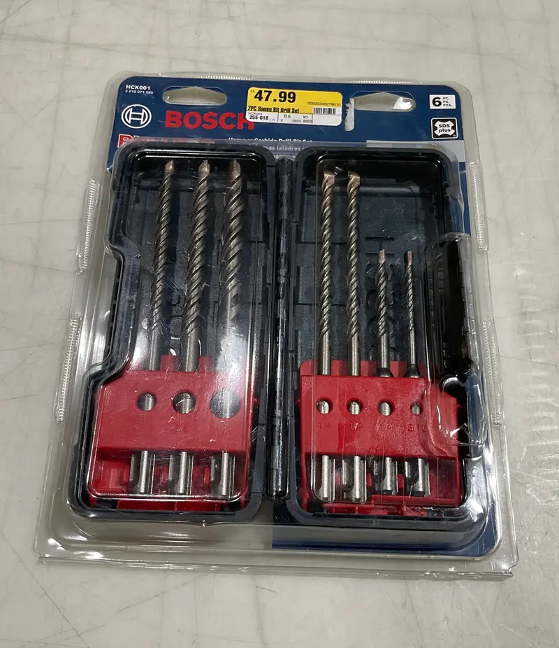 Bosch Sds Plus Hammer Drill Bit Set – 7-Piece Carbide-Tipped, Heavy-Duty 1