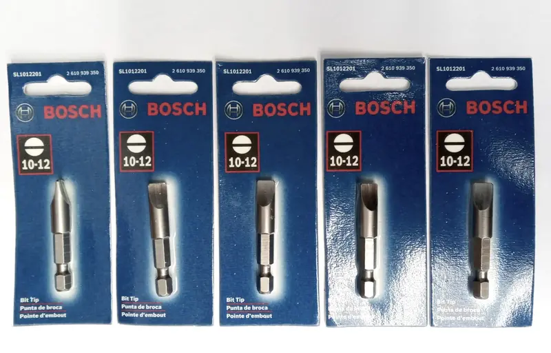 Bosch Sl1012201 Slotted Bit Tips — 10–12 Inch Length, 5-Piece Pack 1