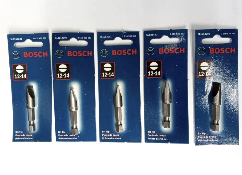 Bosch Sl1214201 Slotted Bit Tips — 12–14 Inch Length, 5-Piece Pack 1