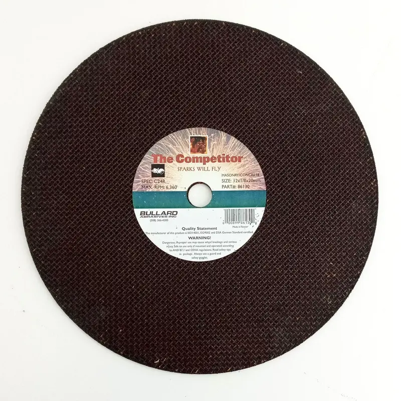 Bullard Abrasive 12-Inch Masonry Cutting Wheel – 1/8-Inch Thickness, 20Mm Arbor For Concrete & Block (86130) 1