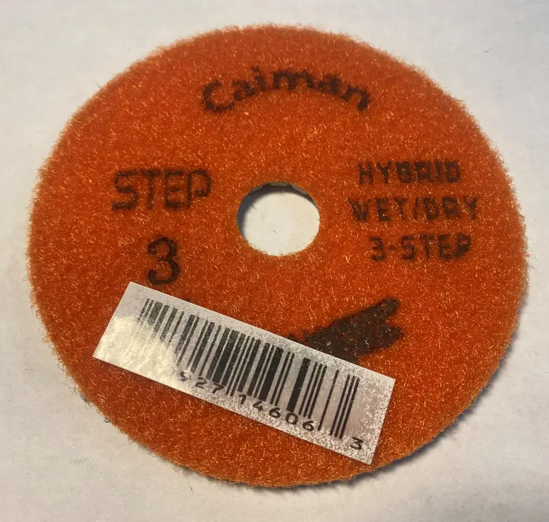 Caiman 14606 4" Orange Hybrid Polishing Pad – Step 3 Final Finish Polishing 1