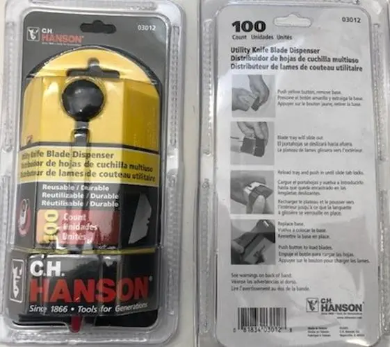 Ch Hanson Utility Blade Refill Pack – 100 Blades With Dual-Slot Dispenser (03012) 1