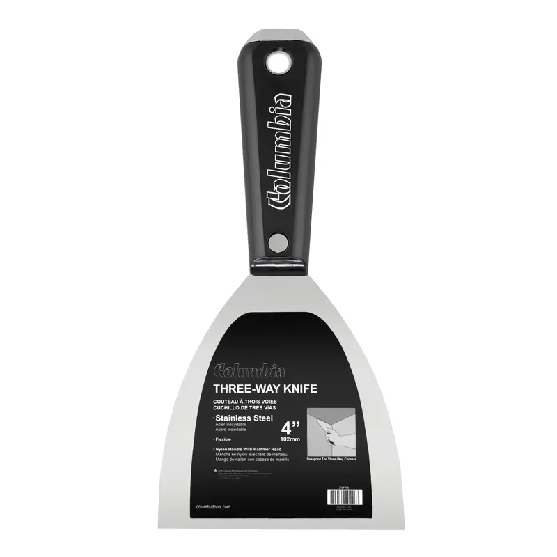 Columbia 3-Way Stainless Steel Putty Knives – Durable Nylon-Handled Blades 1
