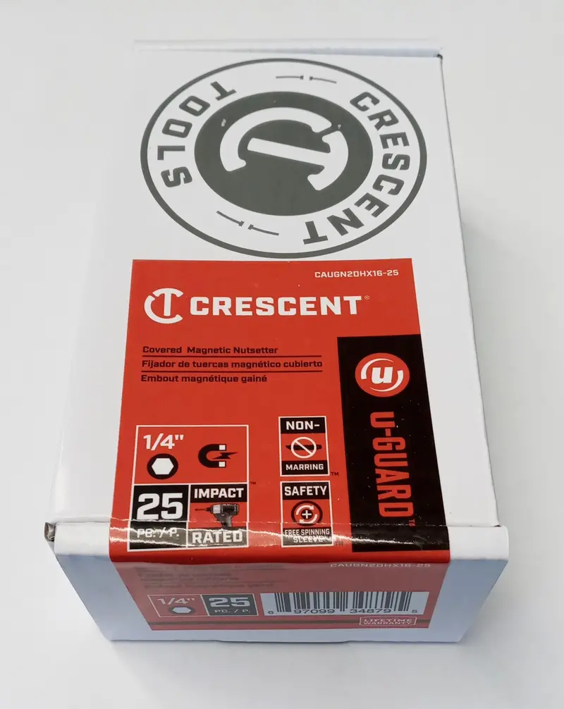 Crescent U-Guard Magnetic Nutsetter – 1/4" Shank, 25-Piece Kit 1