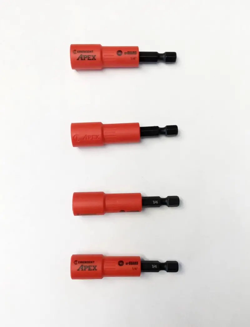 Crescent U-Guard Magnetic Nutsetter – 1/4" Shank, 4-Piece Value Pack 1
