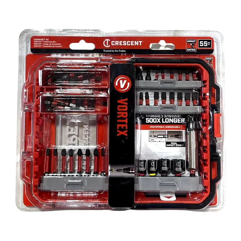 Crescent Vortex 55-Piece Impact-Rated Bit Set With Magnetic Bit Holder 1