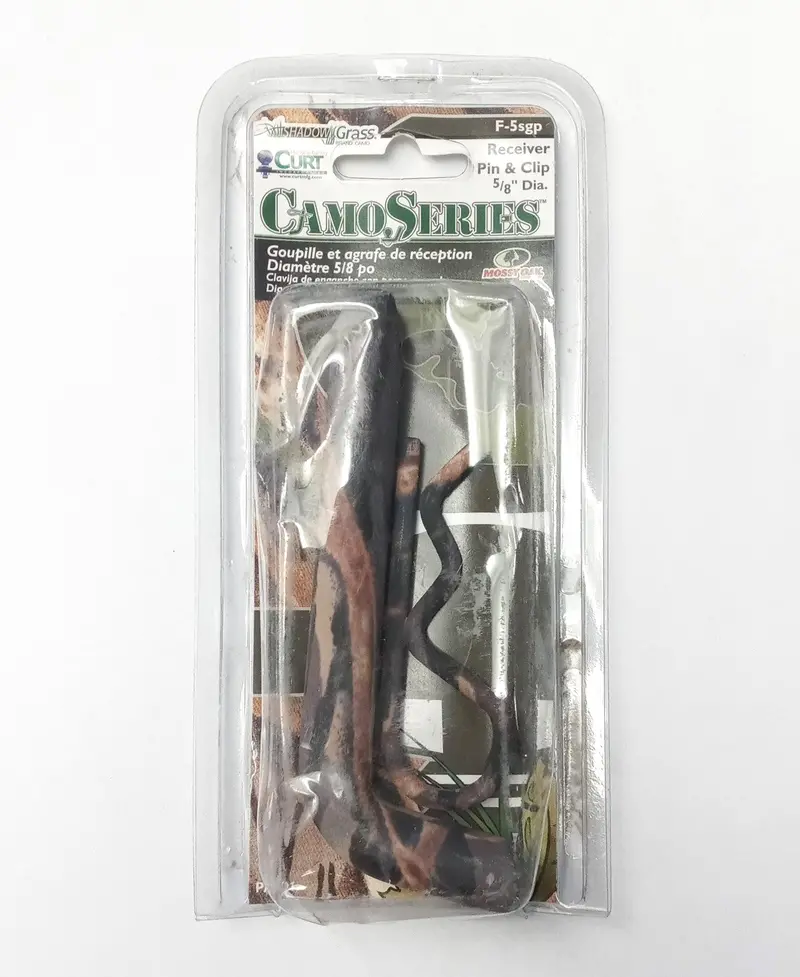 Curt F-5Spg Receiver Pin And Clip, 5/8 Inch, Shadow Grass Camo Finish 1