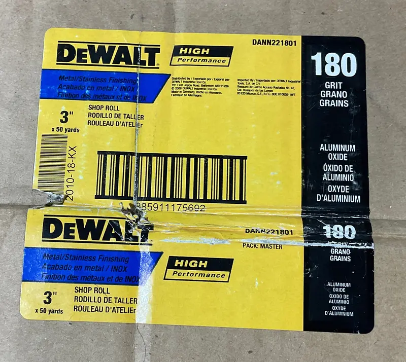Dewalt Dann221801 Xp Sandpaper Roll – 3" × 50 Yards, 180 Grit 1