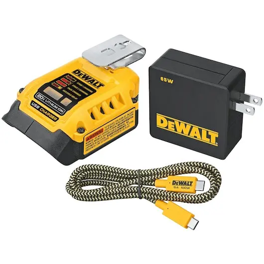 Dewalt Dcb094K Dual-Port Usb Charging Kit For 20V Max Batteries 1