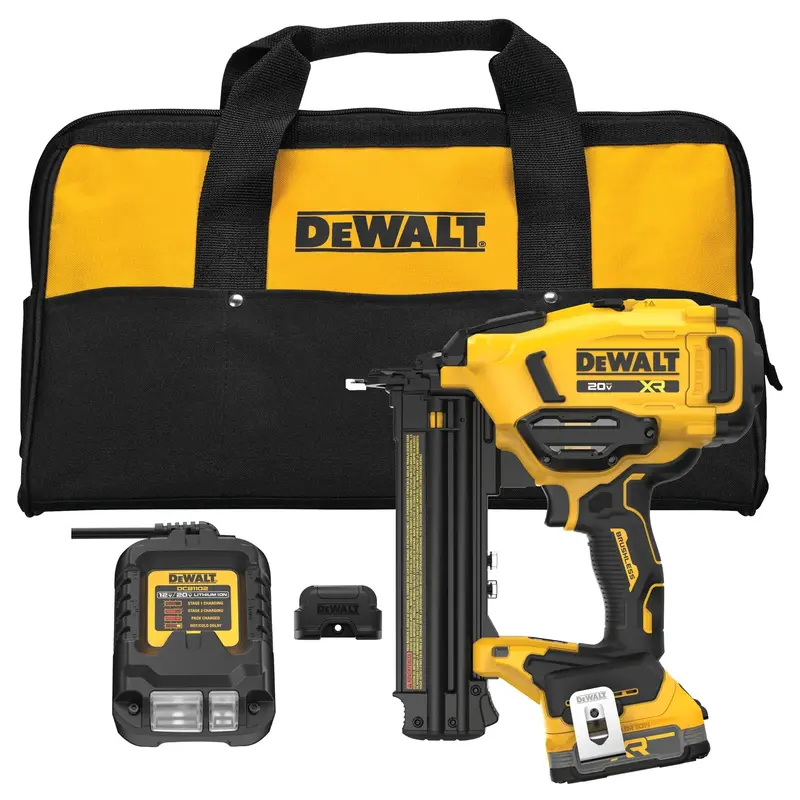 Dewalt Dcn210E1 20V Max Xr 18-Gauge Cordless Brad Nailer Kit With Accessories 1