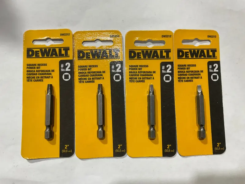 Dewalt Dw2212 #2 Square Recess Power Bit – 4-Pack, 1" Length (#I-91) 1