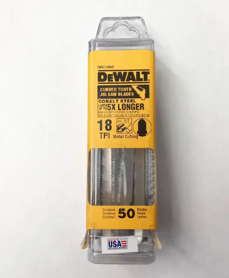 Dewalt Dw3774B50 T-Shank Jig Saw Blades — 50-Pack, 18 Tpi Bi-Metal For Wood & Metal 1