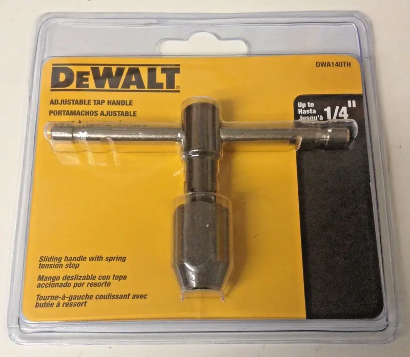 Dewalt Dwa140Th Adjustable Tap Handle — 1/4-Inch Drive With Ergonomic Grip 1