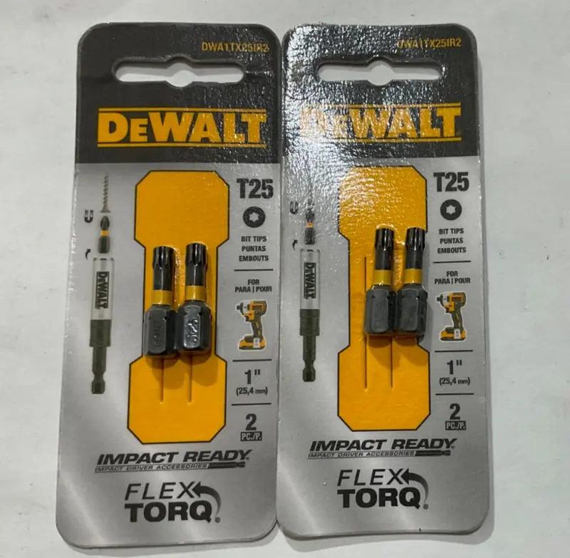 Dewalt Dwa1Tx25Ir2 T25 Flextorq Bit Tips – 2-Pack, 1" Length (#I-71) 1