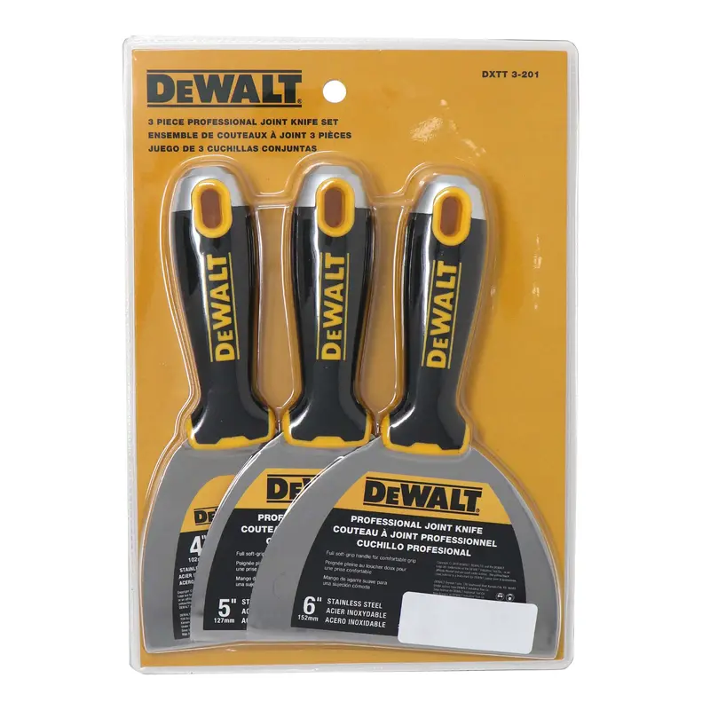 Dewalt Dxtt-3-201 Stainless Steel Joint Knife Set – Professional-Grade Drywall Finishing Kit 1