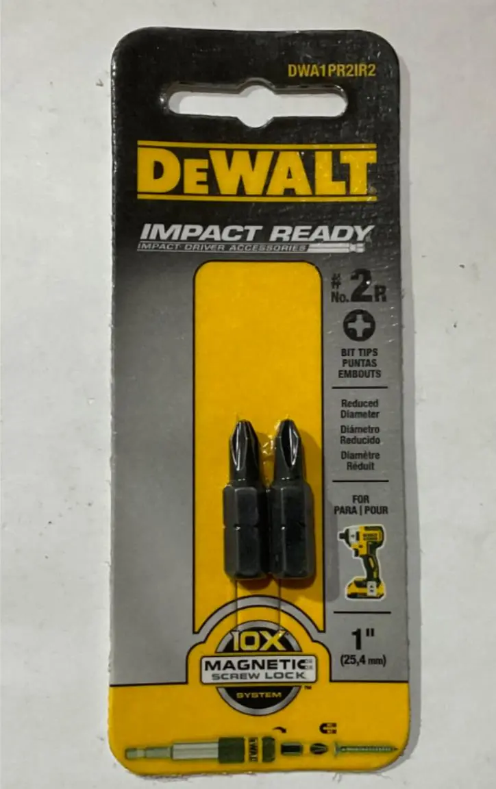 Dewalt Impact-Ready 1-Inch Bit Tips, #2 Size, Pack Of 2 (I-40) 1