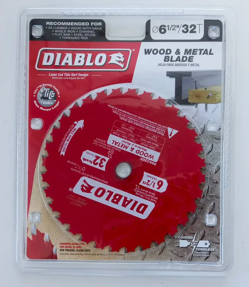 Diablo D0632Gp 6-1/2-Inch 32-Tooth Wood And Metal Cutting Saw Blade – Made In Italy 1